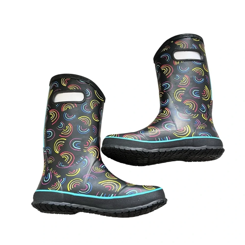 Bogs NEW Rainbow Big Girls Size 5 Rainboots